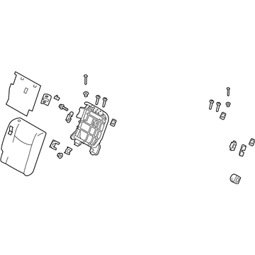 Nissan 88600-3NF0B Back Assy-Rear Seat, RH