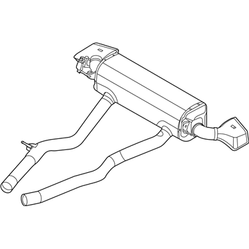 BMW 18-30-9-895-674 REAR MUFFLER WITH EXHAUST FL