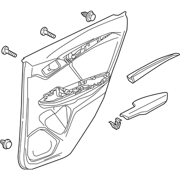 Honda 83750-T5A-A42ZA Lining Assy., L. RR. Door *NH1084L* (SILVER SPORTS ACCENT)