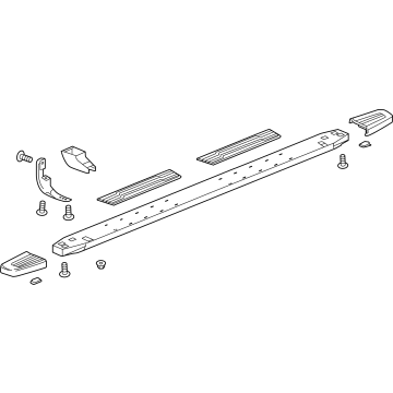 GM 84676712 Crew Cab 6-Inch Rectangular Assist Steps in Chrome