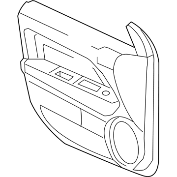 Mopar 1UC261DVAD Panel-Front Door Trim