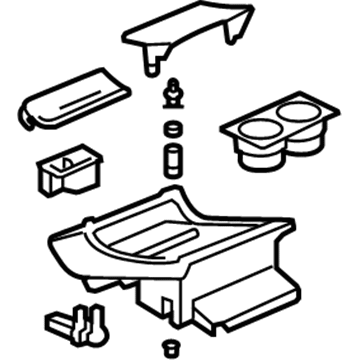 GM 15197148 Bezel Asm-Front Floor Console Extension Accessory Lower *Pewter R