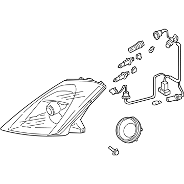 Nissan 26010-CD026 Passenger Side Headlamp Assembly