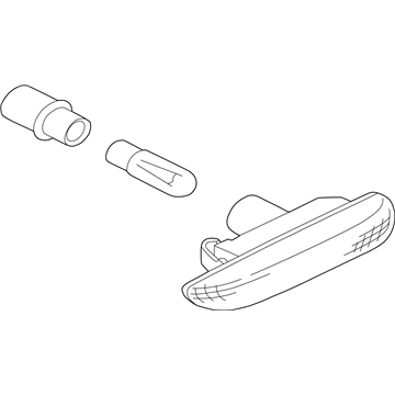 BMW 63-13-7-165-846 Addition. Turn Indicator Lamp, Right White