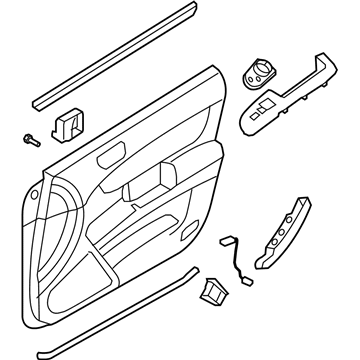 Hyundai 82304-3K260-HZ Panel Complete-Front Door Trim, RH