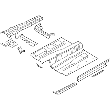 Kia 65100J6010 Panel Assembly-Floor, Ctr