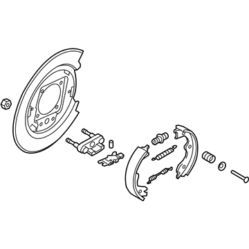 Nissan 44010-3TA6B Brake Assy-Parking, Rear LH