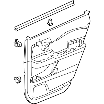 Honda 83751-TG7-A21ZB Lining, L. RR. Door Assy. (Lower) *NH900L* (DEEP BLACK)