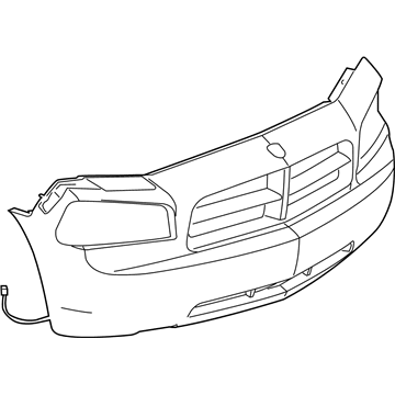 Mopar 4854674AA Bumper Cover Primed Front