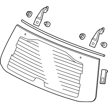 Honda 73211-SZA-A01 Glass Set, RR. Windshield (Privacy)(United L-N Glass)