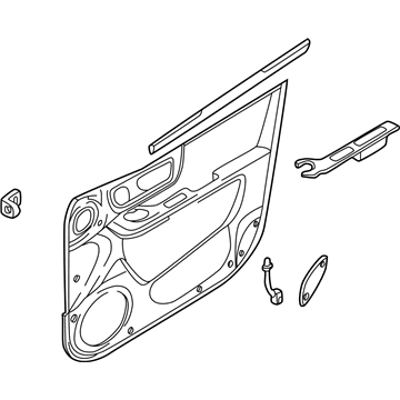 Hyundai 82301-26040-TJ Panel Complete-Front Door Trim, LH