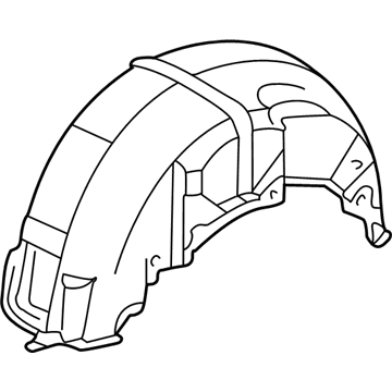 Lexus 65637-24020 Liner, Rear Wheel House, RH