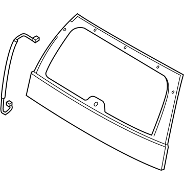 Ford 3L2Z-78422A12-CC Glass W/Applique