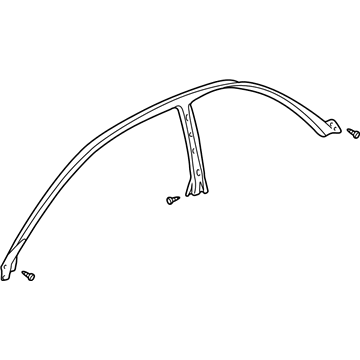 Acura 72381-ST8-000 Weatherstrip, Passenger Side Door (Upper)