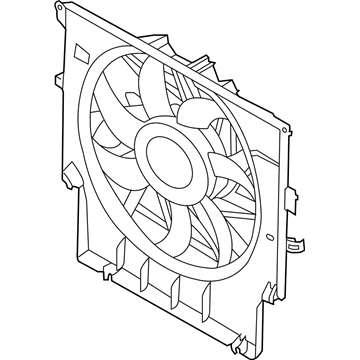 BMW 17-42-7-601-176 Engine Cooling Fan Assembly