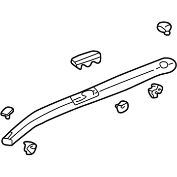 Honda 75240-S9A-003 Garnish Assy., L. FR. Roof Side