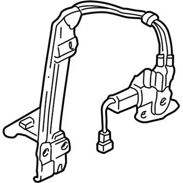 Acura 72250-SL0-A02 Regulator Assembly, Driver Side Door Power