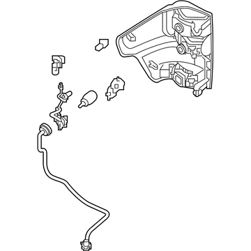 Nissan 26555-EZ23A Lamp Assembly-Rear Combination LH