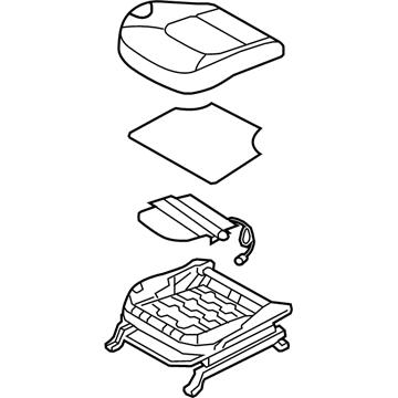 Hyundai 88104-2S005-T5M Cushion Assembly-Front Seat, Passenger