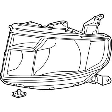 Honda 33101-SCV-A40 Headlight Unit, Passenger Side