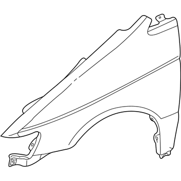 Honda 60211-S0X-A90ZZ Panel, Right Front Fender (Dot)