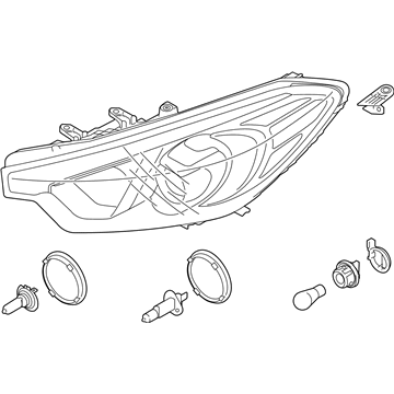 Kia 92102A7210 Passenger Side Headlight Assembly