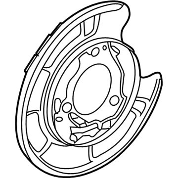 Honda 43120-SCV-A01 Plate, Left Rear Brake Backing