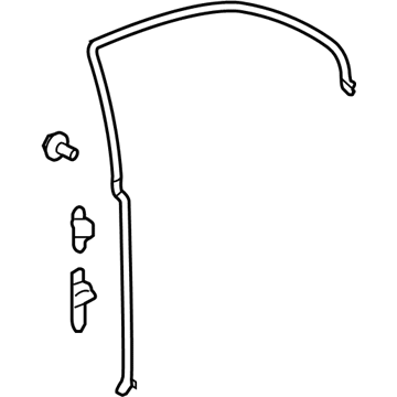 Acura 72825-SJA-A01 Sub-Seal, Right Rear Door (Upper)