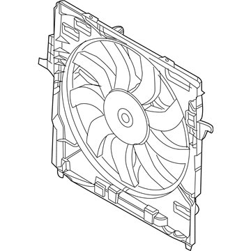 BMW 17-42-8-618-243 Radiator Fan Assembly