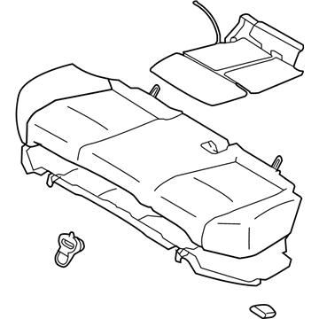 Infiniti 88300-4AM2C Cushion Assy-Rear Seat