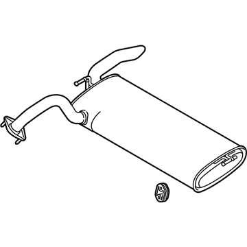 Kia 28710K0500 Rear Muffler Assembly