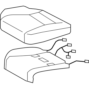 Lexus 71076-50700-A6 Rear Seat Cushion Cover Sub-Assembly, Left (For Bench Type)