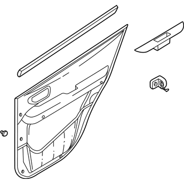 Hyundai 83301-26010-TJ Panel Complete-Rear Door Trim, LH