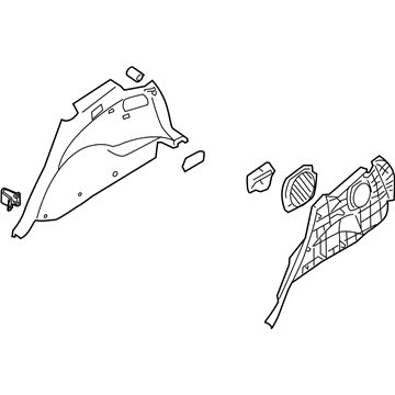 Hyundai 85740-0W402-HZ Trim Assembly-Luggage Side RH