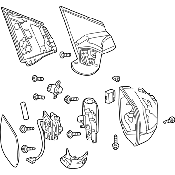 Honda 76258-T0A-A12 Set Driver Side, Mirror Assembly