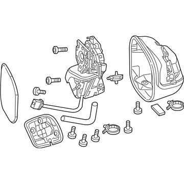 Honda 76208-TR4-C01 Mirror Set, Passenger Side