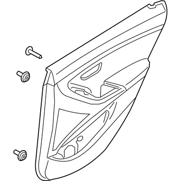 Hyundai 83308-A5150-RYB Panel Assembly-Rear Door Trim, RH