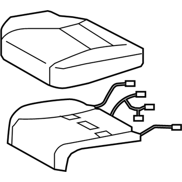 Lexus 71076-50B00-A7 Rear Seat Cushion Cover Sub-Assembly, Left (For Bench Type)