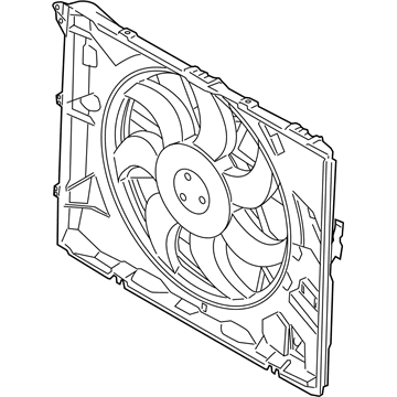 BMW 17-42-5-A3F-106 FAN HOUSING WITH FAN