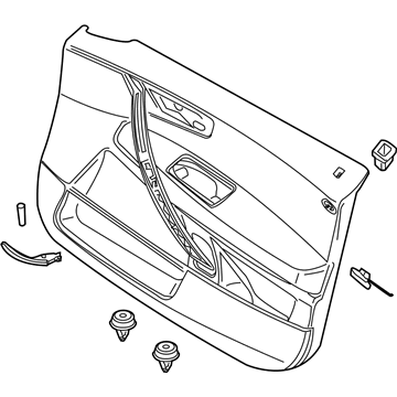 BMW 51-41-3-412-938 Door Lining Leather Front Right