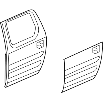 Honda 67550-SJC-A91ZZ Panel, L. RR. Door (DOT)