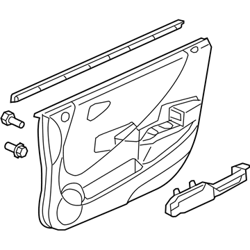 Honda 83583-SLN-A11ZA Lining, L. FR. Door *NH604L* (US MONO GRAY)