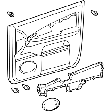 Lexus 67620-0E010-A1 Board Sub-Assy, Front Door Trim, LH