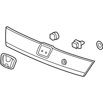 Honda 74890-TF0-003 Garnish Assembly, Rear License