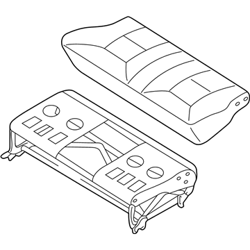 Nissan 88300-2Z401 Cushion Assy-Rear Seat