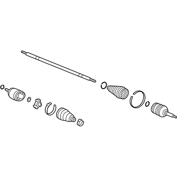 Honda 44306-SCV-A51RM Driveshaft Assembly, Driver Side (Reman)