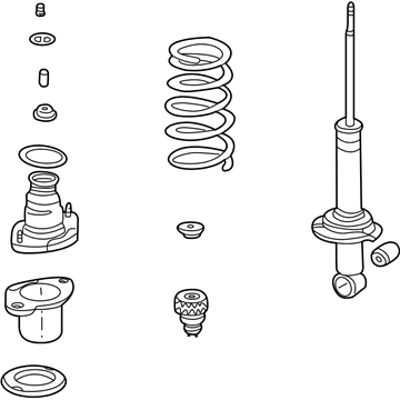 Honda 52620-SCV-A03 Shock Absorber Assembly, Left Rear