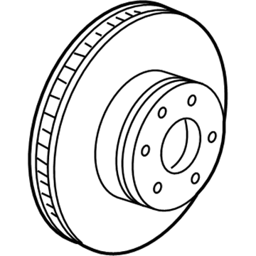 BMW 34-11-2-282-805 Brake Disc, Ventilated, Perforated, Left