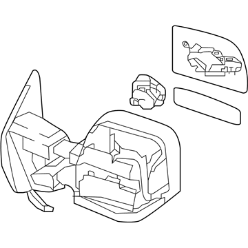 Nissan 96302-9FT4E Mirror Assembly-Outside LH