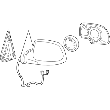 GM 19120542 Mirror Assembly